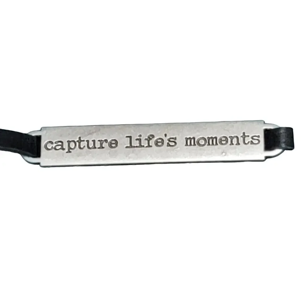 Capture Lifes Moments Keychain‎ Graduation Gift Handmade Faux Leather Motivation
